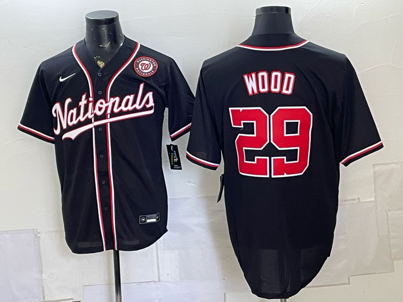 Men Washington Nationals #29 Wood blackNike MLB 2026 jersey 0727003